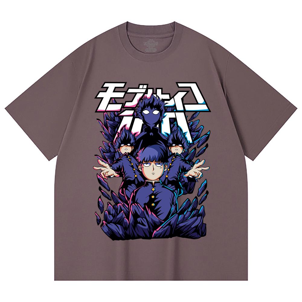 230 Gsm 100% Cotton Mob Psycho 100 V1 Shiego Print Unisex Heavy Cotton T Shirt
