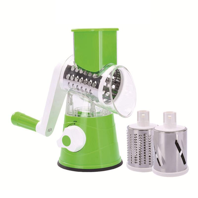 Kitchen Multifunctional Vegetable Slicer Fruit Cutter Cheese Shredder Tabletop Rotary Drum Grater 4