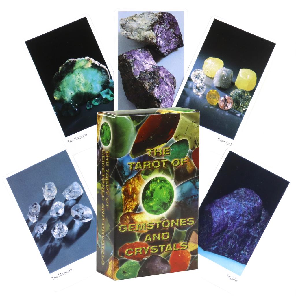 The Tarot of Gemstones and Crystals 78 Pcs Vintage 1996 Tarot Deck 10.3*6cm