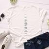 Summer Women's Loose Cotton Printed Lunar Eclipse Picture Round Neck Short Sleeved T-Shirts Women’s