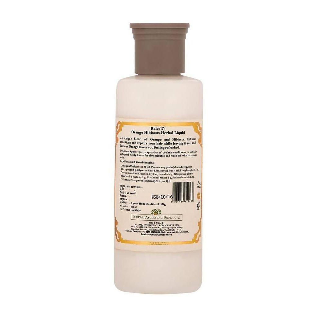 Кондиционер для волос с Апельсином и Гибискусом (200 мл), Orange Hibiscus Herbal Hair Conditioner,  Kairali