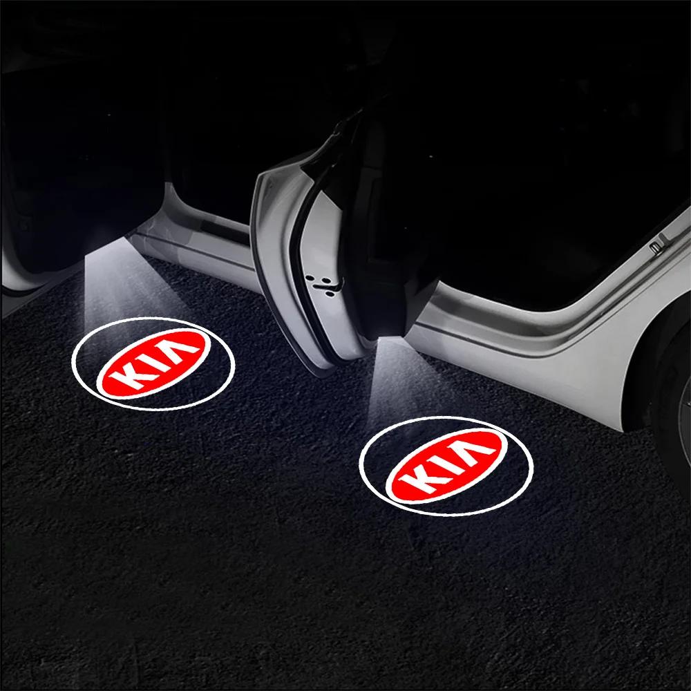 TQCX7 1PC For KIA Sportage Ceed Sorento Cerato Optima Picanto Rio Soul LED Car Door Projector Welcome Ghost Shadow Lights Accessories