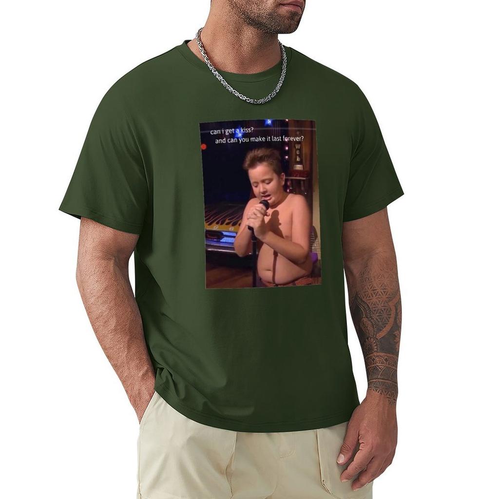 Могу ли я получить поцелуй и можешь ли ты сделать так, чтобы он длился вечно? Футболка Gibby Get A Kiss, новое издание, винтажная аниме-рубашка, мужская одежда