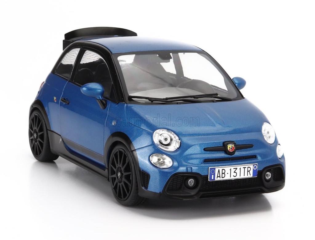 Модель автомобиля в масштабе 1/18 Fiat 500 Abarth SOLIDO 1/18 FIAT NUOVA 500 ABARTH 695 (ДАНЬ УВАЖЕНИЯ FIAT 131) 2022 СИНИЙ ЧЕРНЫЙ 1811303