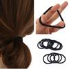 50pcs Women Elastic Ponytail Holder Black Hair Ropes