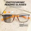 4 пары прямоугольных фотохромных очков для чтения, простых и модных, подходящих для мужчин и женщин