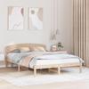 VidaXL Cadre de lit avec tête de lit 150x200 cm en Bois Massif de Pin 872059