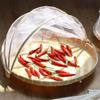 Bamboo Hand-Woven Tent Basket Dustproof Basket Picnic Mesh Net Cover  Outdoor