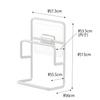 Yamazaki Film Hook and Sponge Holder, Double, White, Approx. W7.3 x D6 x H13cm (film hook not included), Tower Sponge Holder, Easy to Install in Any P