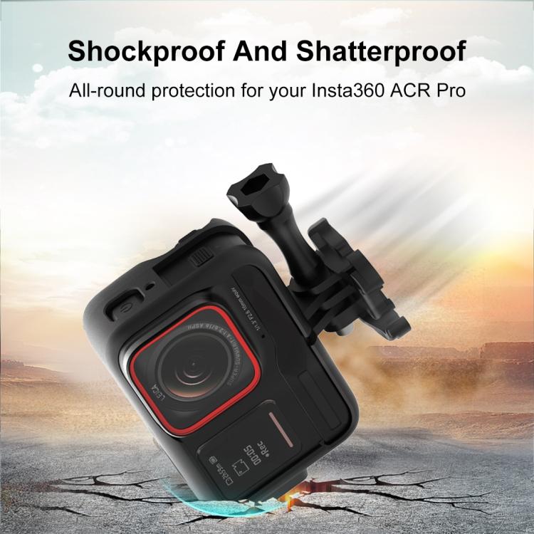 Для Insta360 Ace Pro PULUZ Пластиковая рамка-адаптер расширения с основанием для холодного башмака (черный)