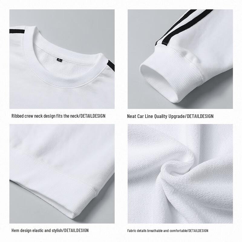 JEANSWEST Мужской повседневный свитшот с круглым вырезом, однотонный, с длинным рукавом