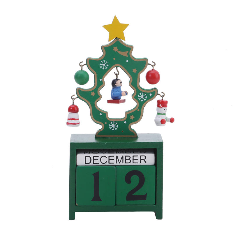 Креативное деревянное настольное календарное украшение, вечный календарь-блоки, подарок для рождественского декора