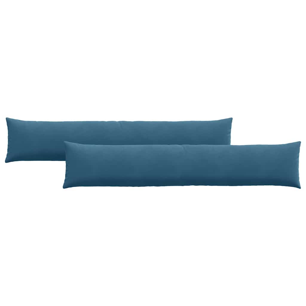 Sofa Cushions 2 pcs Blue 200 x 40 cm Cord Fabric