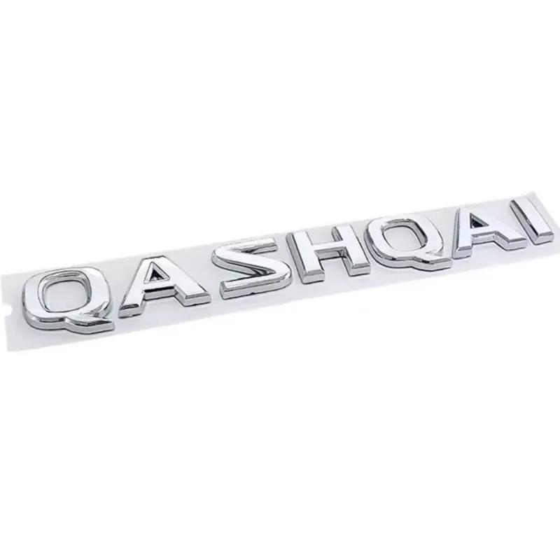 CGANEI1 Глянцевый Черно-Серебристый Эмблема Qashqai для Nissan X-trail Note Juke Sentra Patrol Navara Боковой Задний Значок Название Логотип Наклейка