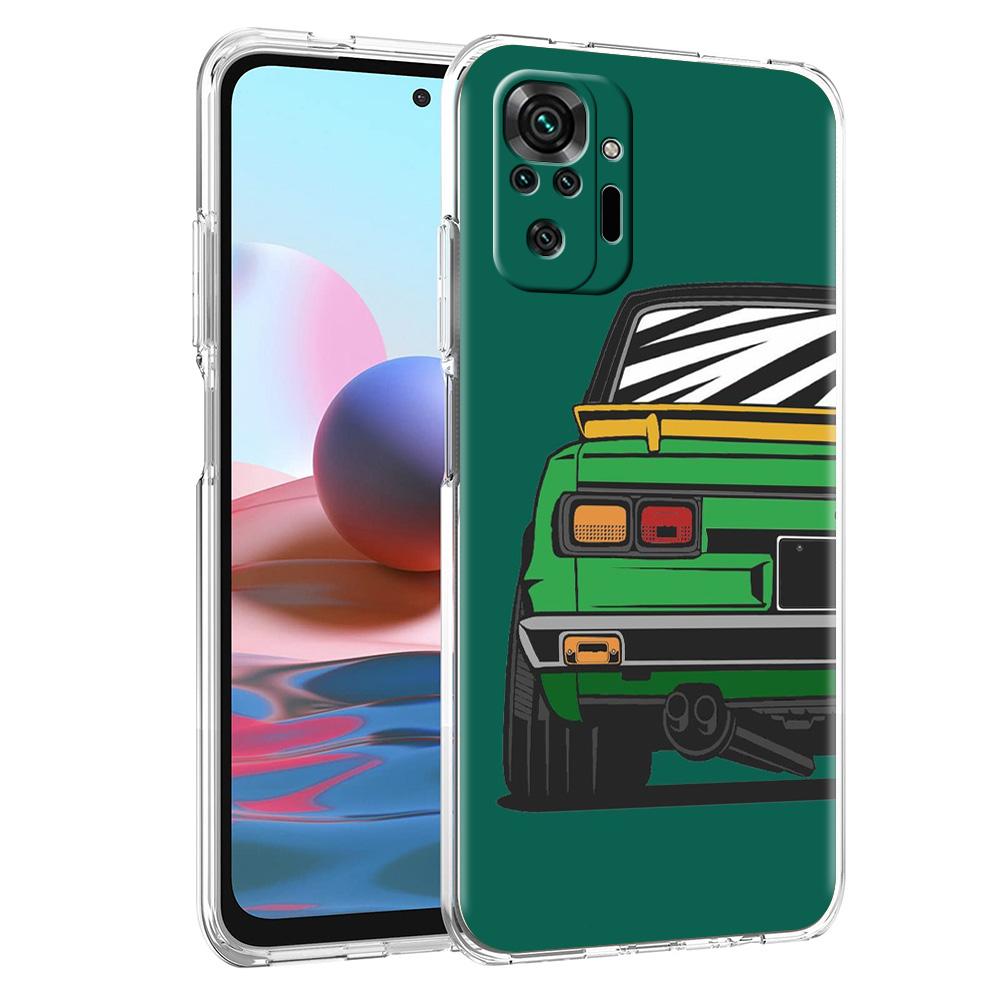 Чехол для телефона для Xiaomi Redmi Note 15 14 5G 13 12 10 11 Pro Plus 4G 14C 13C 12C Мягкий ТПУ чехол Япония JDM Спортивные Автомобили Комикс