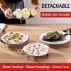Stainless Steel Steamer Rack, Round Steam Tray with Detachable Legs, Multi Size Stackable Steaming Rack for Pot Wok Rice Cooker for Buns Dumplings