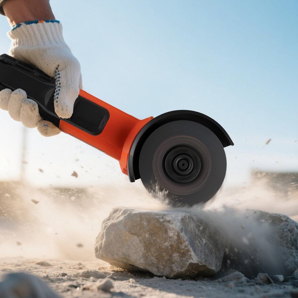 Angle Grinder, 114.3mm Electric Grinder Power Tool, 4.5Amps 12000RPM High-Speed Corded Angle Grinders with Adjustable Dust Guard for Metal Grinding,