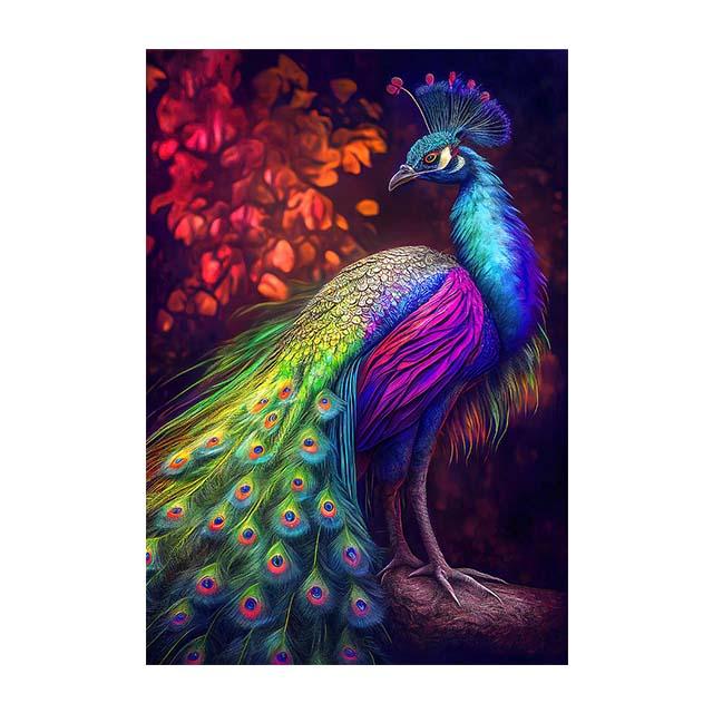 Красивый и гордый павлин Красочные животные Напечатанная на холсте фреска HD Плакаты Художественные идеи Современная гостиная Домашний офис Фотографии Украшения Куадрос