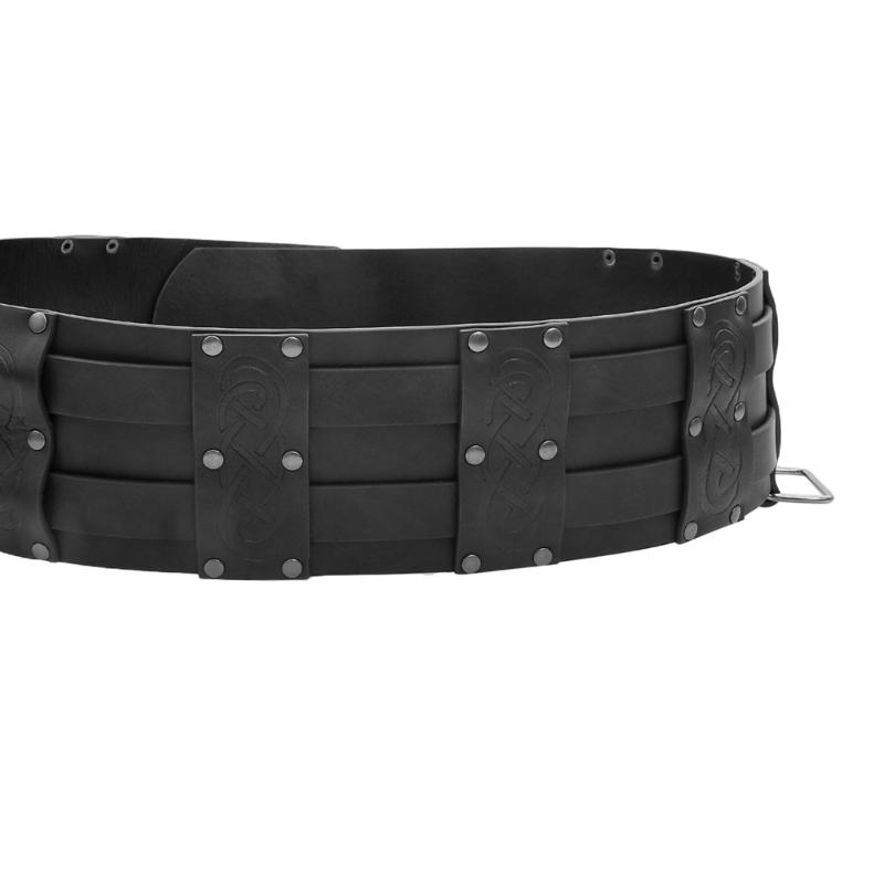 Пояс Средневековья Идеально подходит для костюмированных вечеринок, собраний, косплея Коричневый ремень Тисненый ремень Коричневый пояс