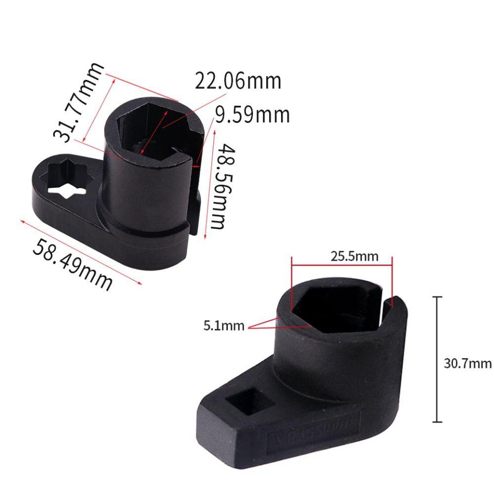 7/8 Inch/22mm Oxygen Sensor Socket Wrench Chromium-vanadium Steel Universal Drive O2 Remover Tool Sensor Socket Adapter Car