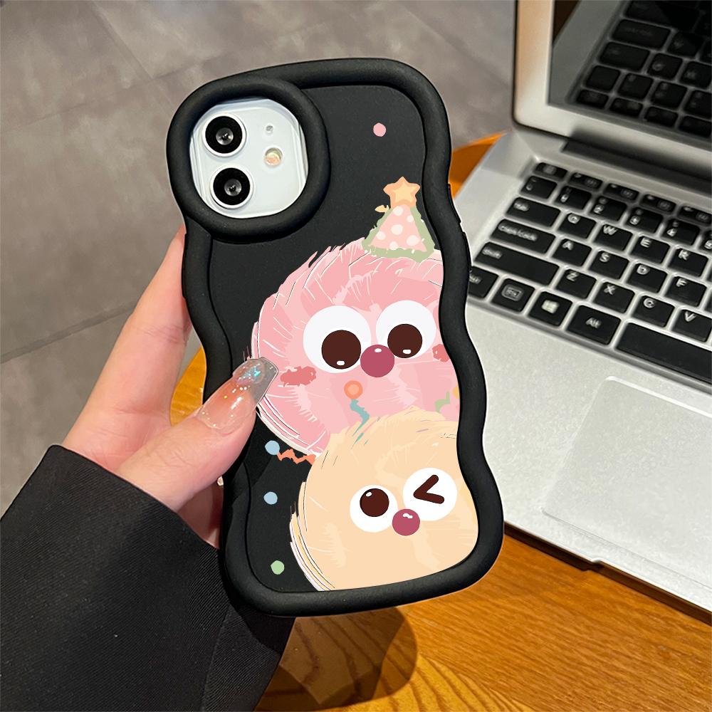 Для Infinix Hot 40i 30i Smart 8 OPPO A18 A38 A58 A60 A78 Reno12 FS Vivo Y18 Y28 Y36 Y22s Y17s милый мультяшный узор мягкий силиконовый чехол для телефона с волнистым краем