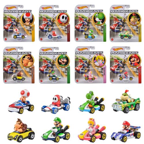 Hot Wheels Mario Kart Assorted Vehicle Toys, 8 Mini Cars, Box Set, Ages 3 and Up, Multi-Purpose, 988N-GBG25