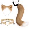 Набор для Хэллоуина, милый косплей, очень большой 50 см, кошачьи ушки, колокольчик для кошки, лисий танец, шейный платок, кемомими, накладные уши, ошейник для животных, горничная, верблюд x [OLYOLY]