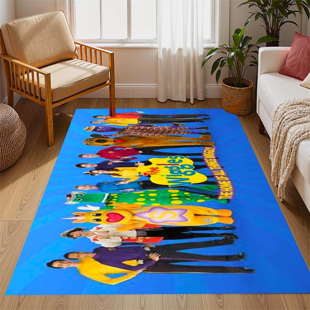 The Wiggles Singing Show Themed Anti-Slip Rugs - Polyester Home Decor, Suitable for Bedrooms, Living Rooms, Doorways, Studios, and Decorations