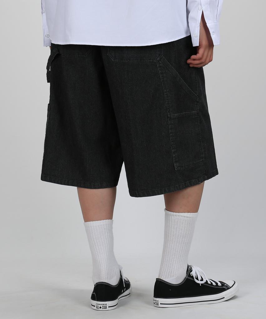 JHONNY WEST Bermuda Carpenter Denim Pants (Black)