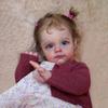 Cute 24 Inch Reborn Toddler Dolls Maggi Soft Cloth Body Princess Newborn Doll Handmade Exquisite 3D Painted Skin Visible Veins Baby Doll Toys for Kids