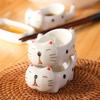 Kitchen Tableware Ceramic Dipping Bowls Seasoning Plate Cute Animal Cat Shape Tableware Soy Sauce Vinegar Snack Dish