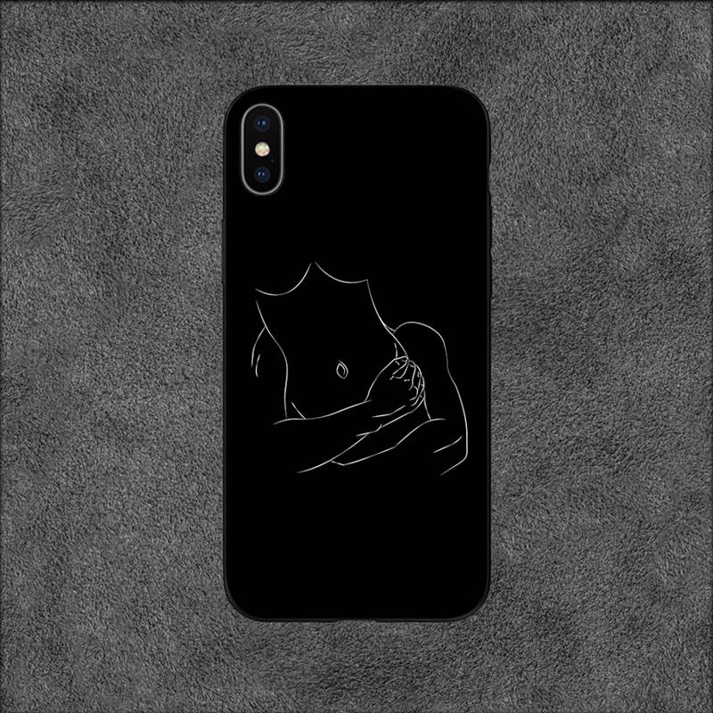 Чехол для телефона Art Simple Kiss Rose Sex Girl Body для iPhone 11 12 Mini 13 14 Pro XS Max X 8 7 6s Plus SE XR Shell