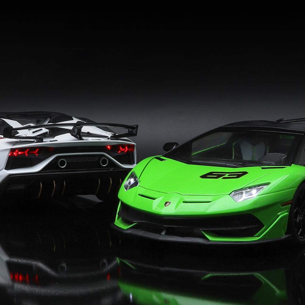 1/18 Lamborghini Aventador SVJ63 Removable Convertible Version Supercar Alloy Diecast Model Car Auto Parts Sales Store Interior Collection