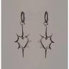 2pcs Punk Rock Hollow Thorns Love Heart Pendant Hoop Earrings for Women Men, Lover Fashion Cool Rivets Spike Earings Jewelry