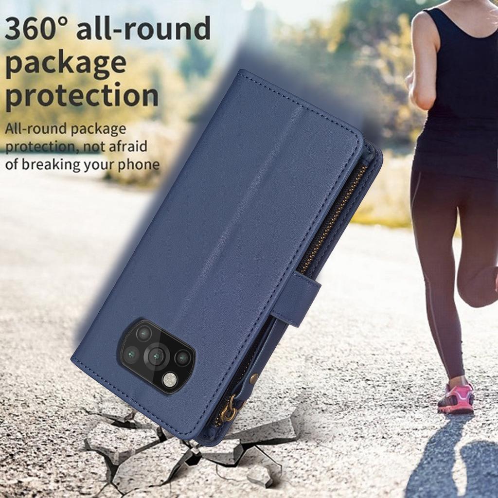 Чехол-кошелек из искусственной кожи с однотонным узором и отделениями для карт на молнии для Xiaomi Redmi 10, POCO X3, M6, C31, 13C, K70, A1, Note 11, Note 12, Note 13..