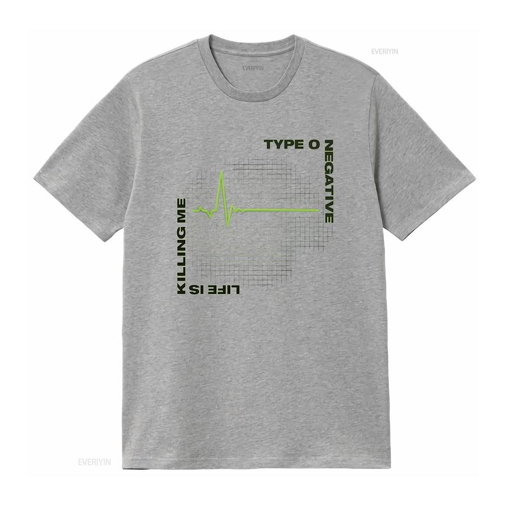 Винтажная футболка Type O Negative с дизайном ЭКГ Все размеры S 2345XL винтажная Стильная модная Стильная Удобная Дышащая