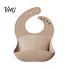 Easy Clean Toddler Bibs Silicone Baby Bib, Waterproof Soft Adjustable Feeding Durable Large Pocket Catch Food Bib for Babies And Toddlers Skin