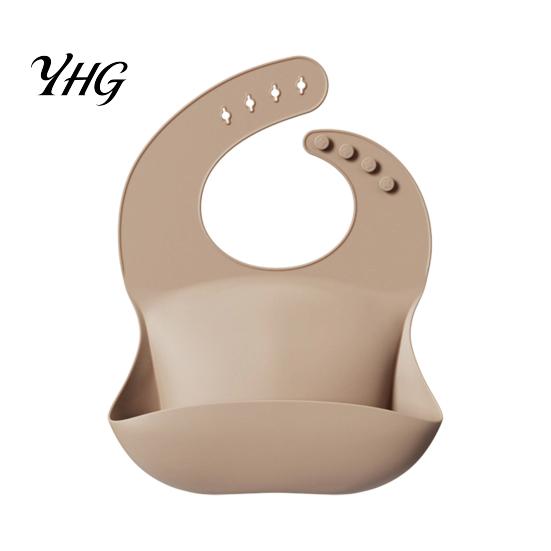 Easy Clean Toddler Bibs Silicone Baby Bib, Waterproof Soft Adjustable Feeding Durable Large Pocket Catch Food Bib for Babies And Toddlers Skin