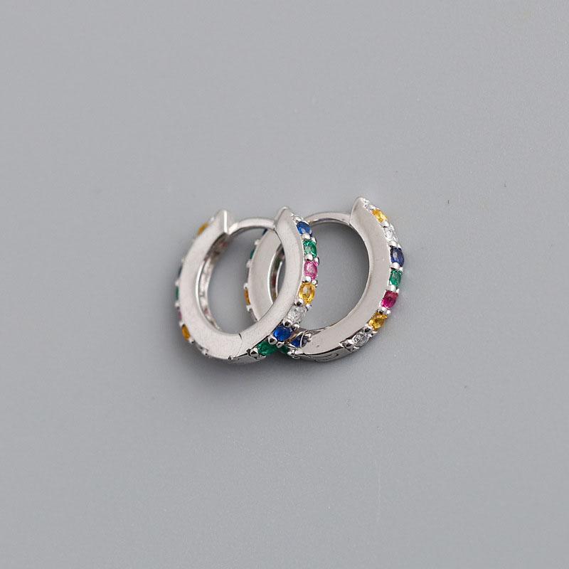 Серьги-кольца из цветного циркония для мужчин, женщин, детей, простые модные серьги