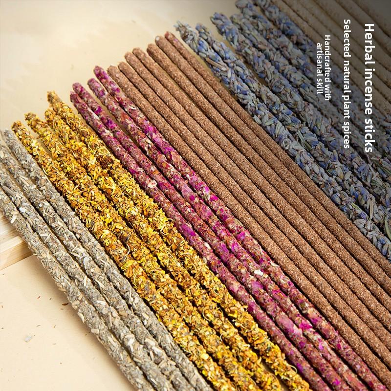 Палочки благовоний ручной работы для дома, ароматические палочки для помещений для успокоения ума, дезодорирующие палочки благовоний для туалета для устранения неприятных запахов