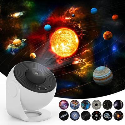 Проектор Galaxy Lights, 12 в 1 планетарий, звездное небо, ночник с созвездием солнечной системы, луна для спальни, потолка, домашнего декора комнаты