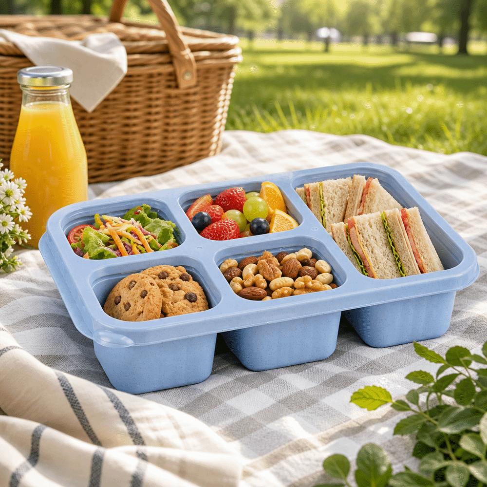 Plastic Fruits Box Transparent Lid Food Storage Box Fresh-keeping Lunch Box Students