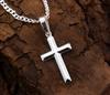 THICK Chain with Cross Silver Men' Chain PANCERKA FULL Cross