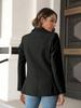 Women's Long Sleeve Open Front Blazer Button Detail Casual Work Office Jacket