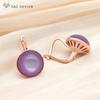 Fashion Simple Round Drop Earrings For Women Girl Wedding Party Stylish Classic Anti-allergy Jewelry Gift