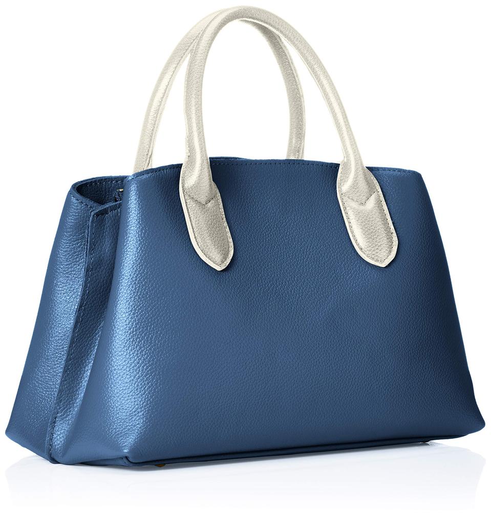 Сумка-тоут из козьей кожи, сумка через плечо, 2-сторонняя, красивая, NVGRY [Perke] 08-00-07462, женская