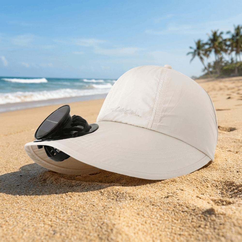 Solid Color Rechargeable Cooling Baseball Cap Rechargeable Sunshade Hat for 3.7V600mAh Women