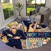 One Piece Poster Round Area Rug Carpet Rug For Living Room Bedroom Sofa Playroom Decor Nonslip Floor Mat