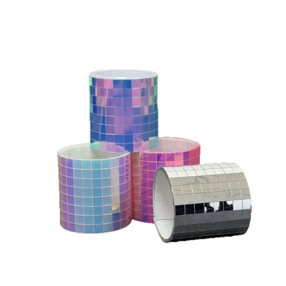 Reflective Mirror Surface Self Adhesive Mosaic Stickers 4x100cm Glass Tile Strip Home Decoration