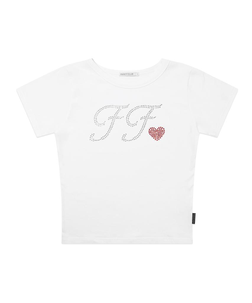 FANCY CLUB Глиттерная футболка Ff (белый) F26Qb088